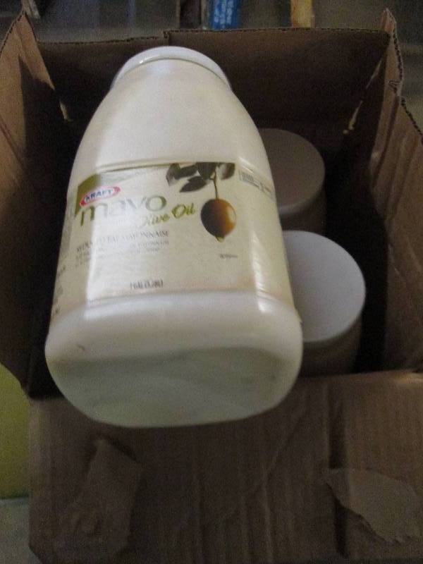 lot 224 image: 1 case 41 gallon kraft mayo with o...