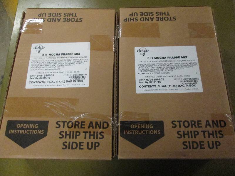lot 362 image: 23 gallon bags of mocha frappe mix...