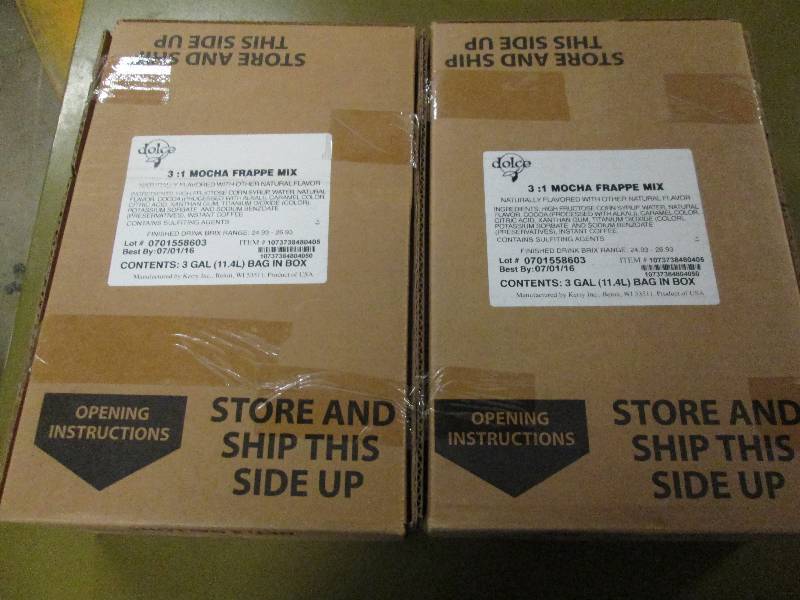 lot 365 image: 23 gallon bags of mocha frappe mix...