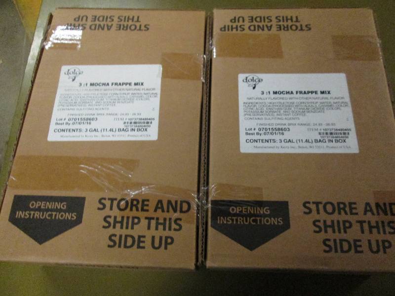 lot 366 image: 23 gallon bags of mocha frappe mix...