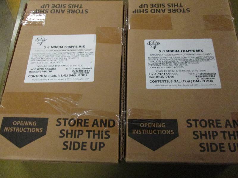 lot 367 image: 23 gallon bags of mocha frappe mix...