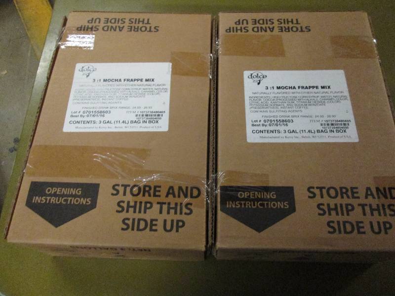 lot 370 image: 23 gallon bags of mocha frappe mix...