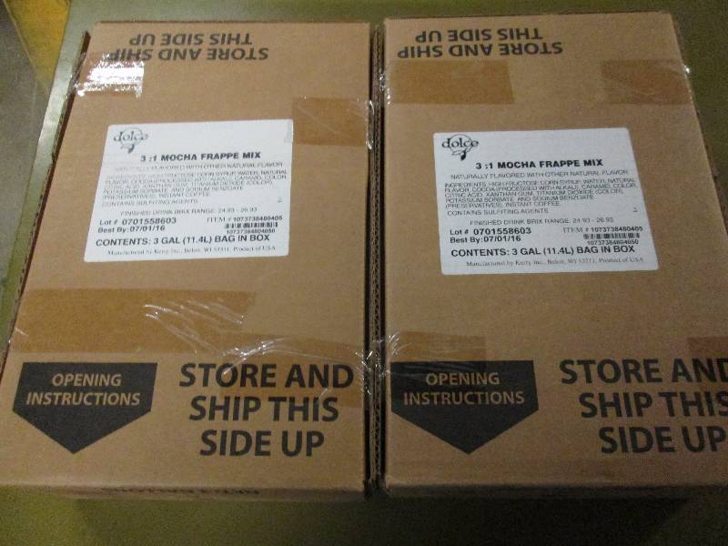 lot 371 image: 23 gallon bags of mocha frappe mix...