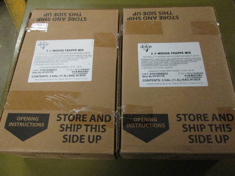 lot 373 image: 23 gallon bags of mocha frappe mix...
