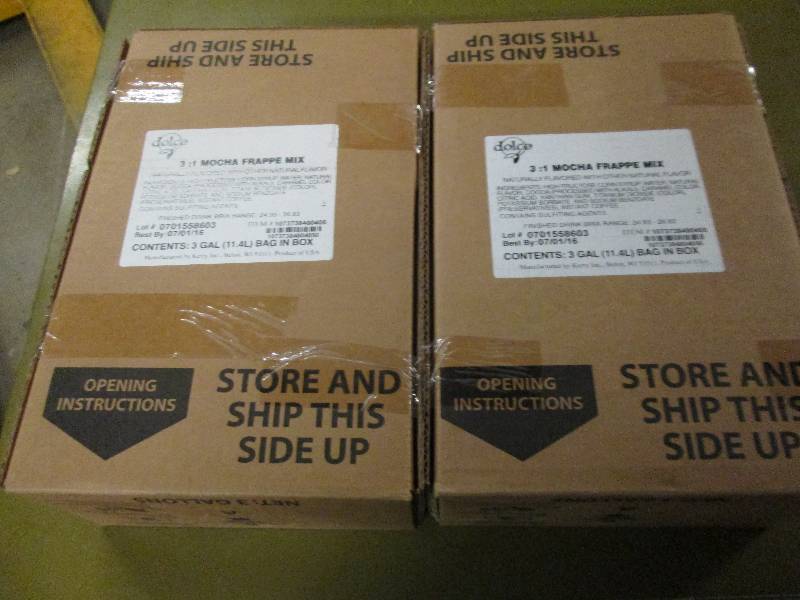 lot 374 image: 23 gallon bags of mocha frappe mix...