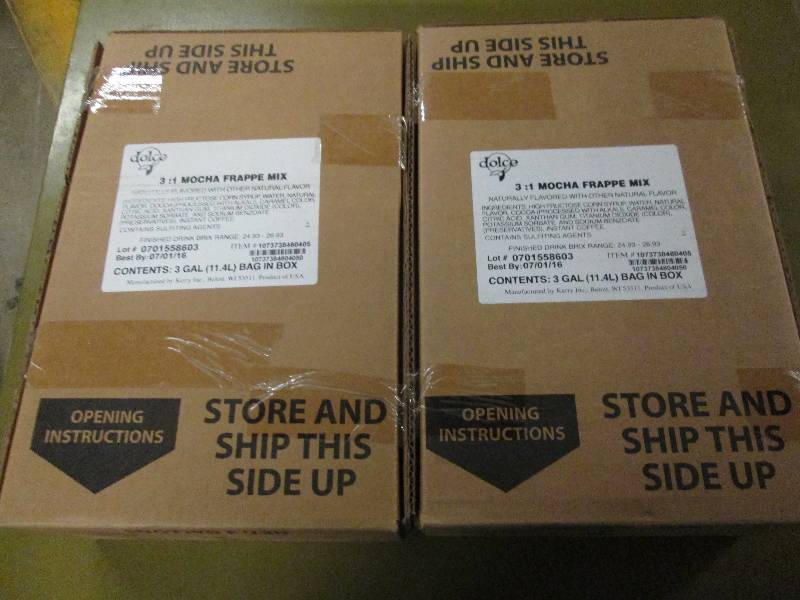 lot 376 image: 23 gallon bags of mocha frappe mix...
