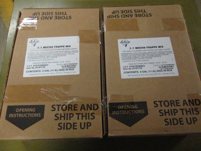 lot 379 image: 23 gallon bags of mocha frappe mix...