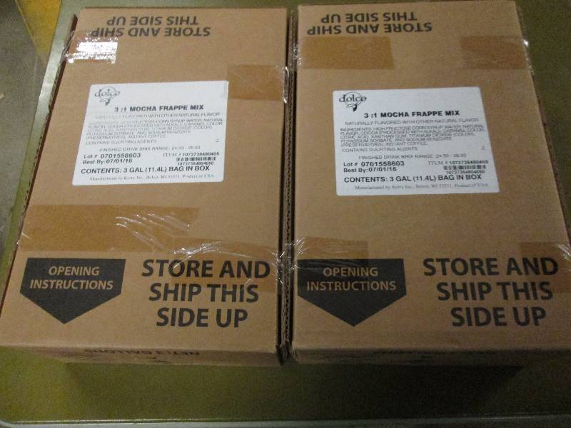 lot 381 image: 23 gallon bags of mocha frappe mix...