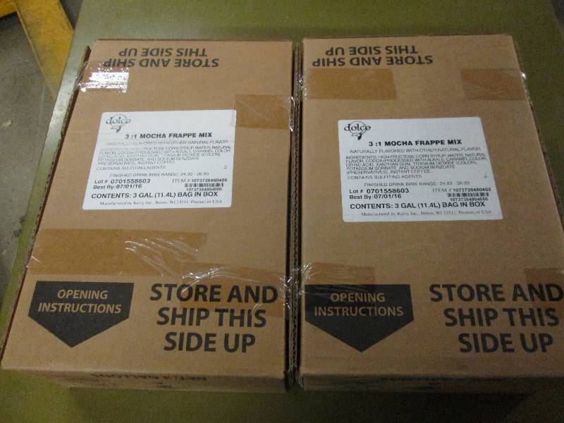 lot 384 image: 23 gallon bags of mocha frappe mix...