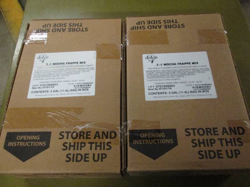 lot 385 image: 23 gallon bags of mocha frappe mix...