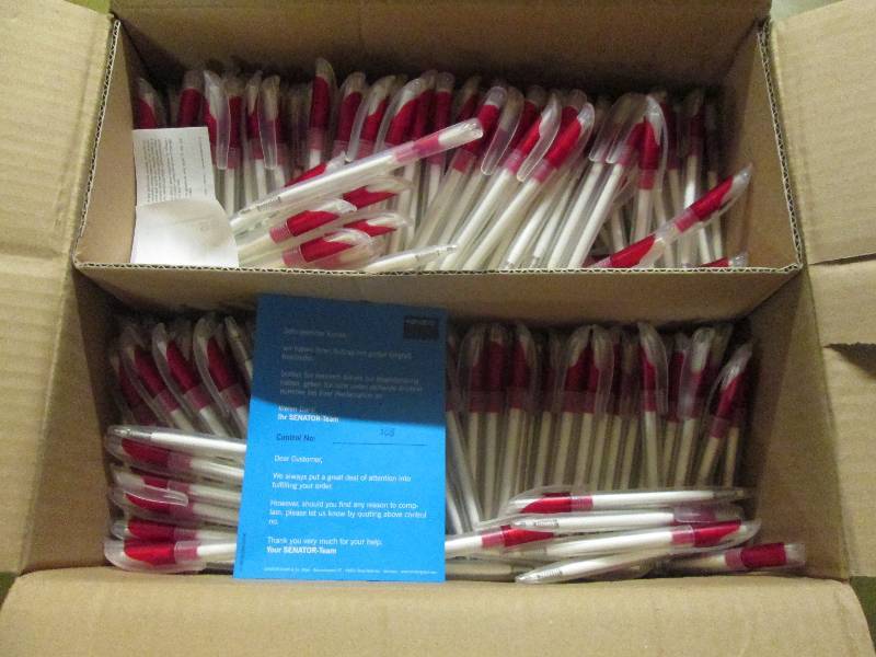 lot 406 image: a box of retractable ball pens writ...