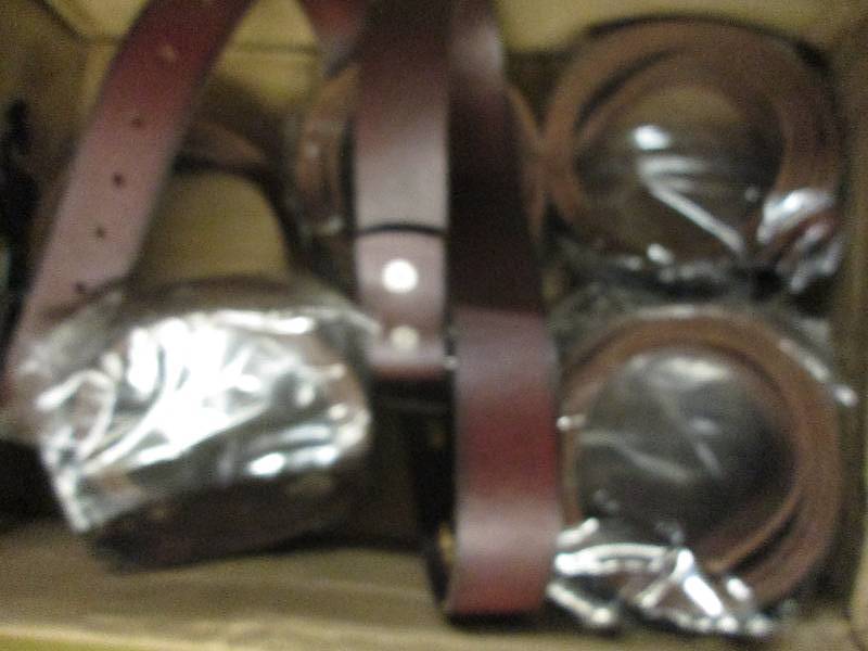 lot 415 image: 7 new belts genuine leather size 40...