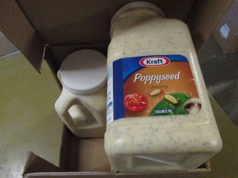 lot 128 image: 1 case 41 gallon kraft poppyseed d...
