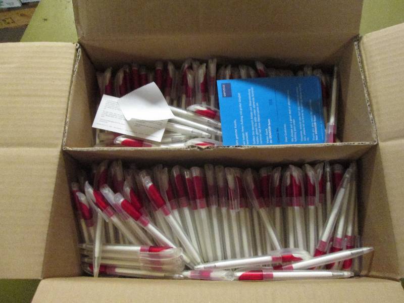 lot 408 image: a box of retractable ball pens writ...