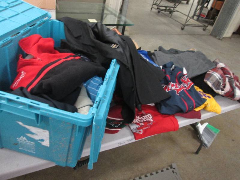 Large Tote of Mens Clothes includi...