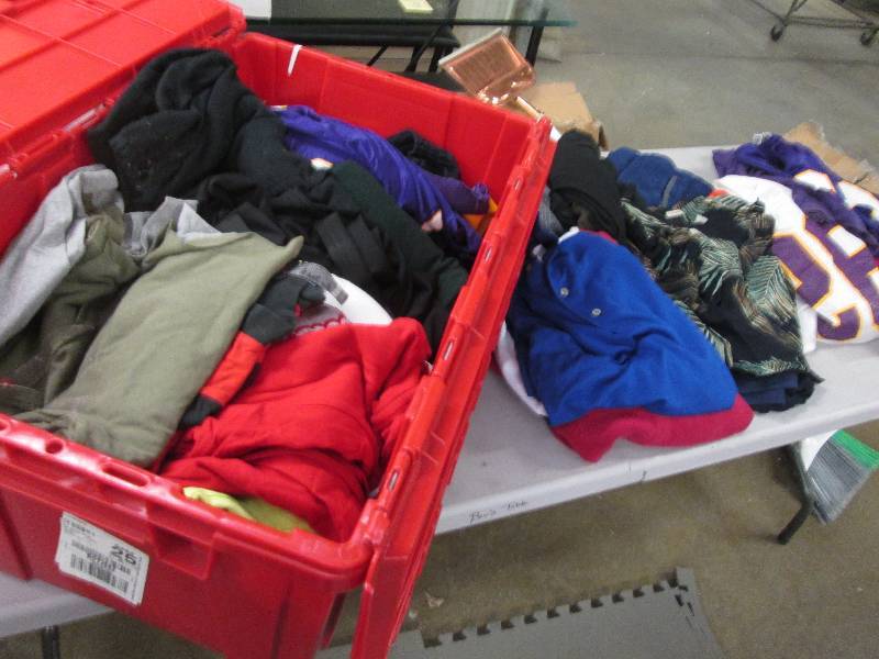 Large Tote of Mens Clothes includi...