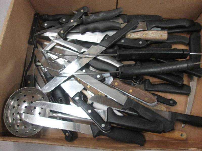 Large Lot of Assorted Knives, Steak...