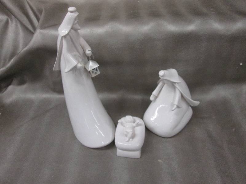 Lot of 4  White Ceramic Holy Famil...
