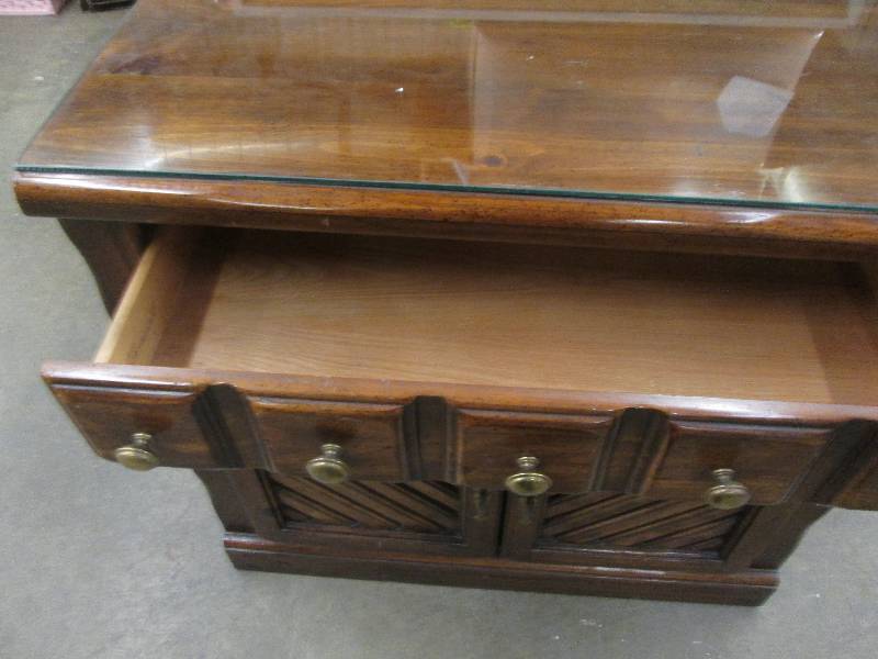 Glass Topped Console Cabinet 32Wx19...