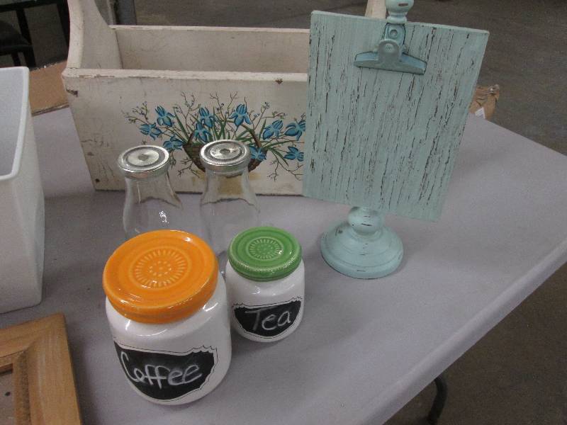 Mixed Lot Photo frames, Mesh totes...