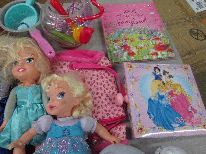 2 Totes of Toys Dolls, Hello Kitty...