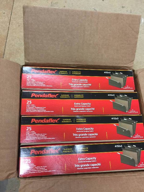 lot 17 image: Lot of 4 Pendaflex hanging folders new