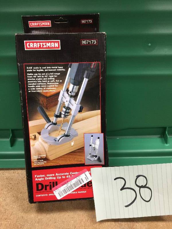 lot 38 image: Drill Guide, Sears Craftsman, Model 67173, For Woodworking, Never Used