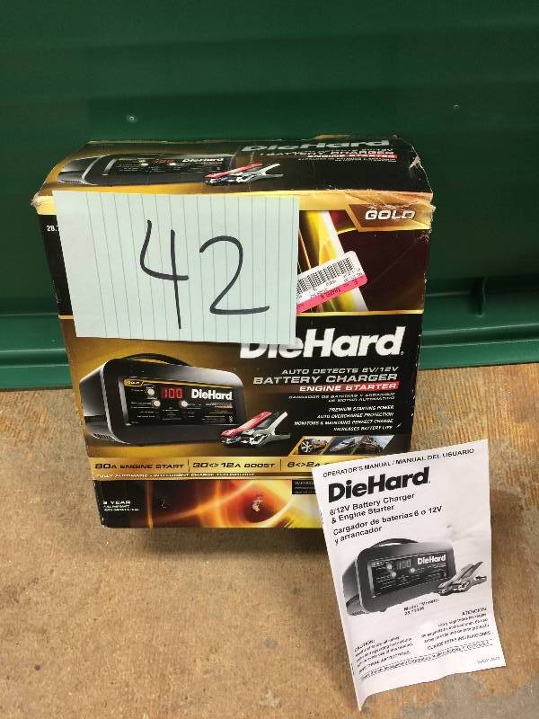 lot 42 image: DieHard Gold 80A Shelf Battery Charger & Engine Starter