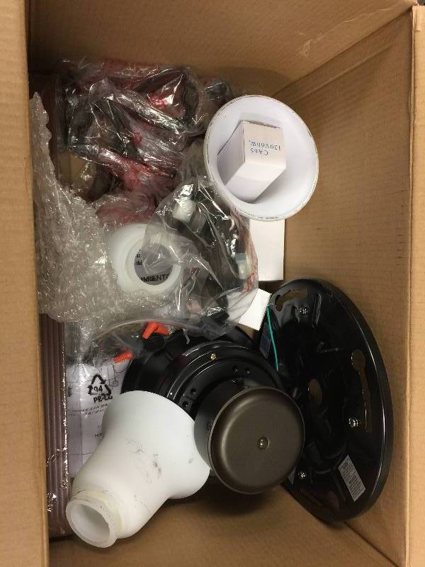 lot 47 image: Clarkston 44 in. Oiled Rubbed Bronze Ceiling Fan with Light Kit