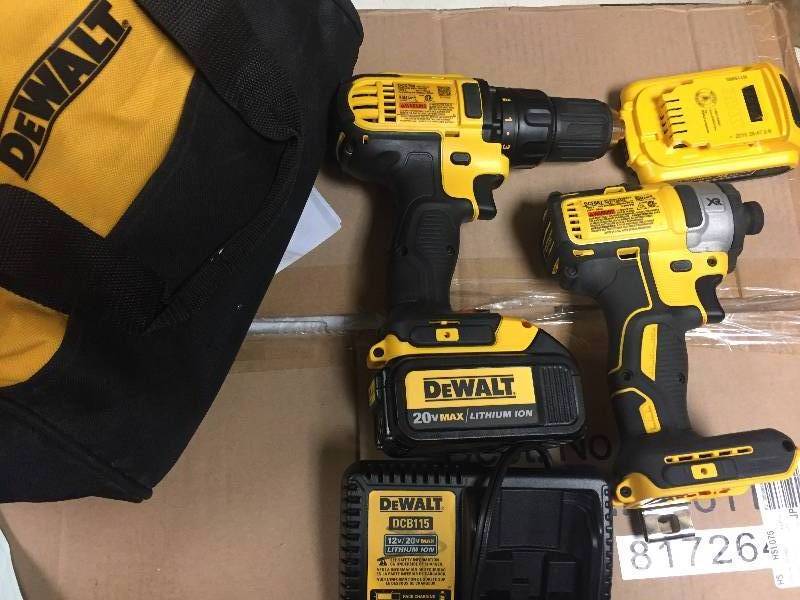 lot 52 image: Dewalt 20-Volt Max Lithium-Ion Compact DrillDrill Driver (Tool-Only)