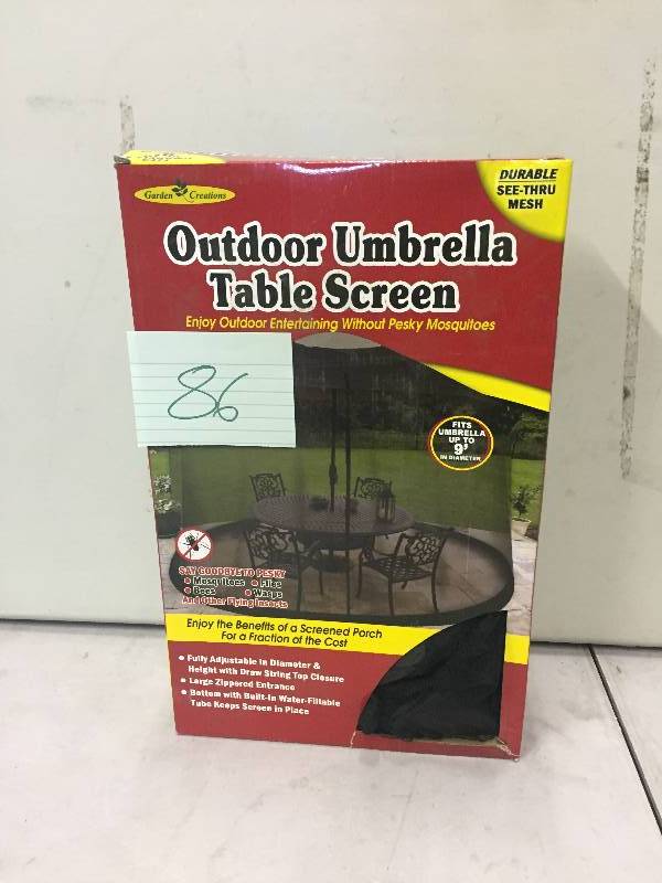 lot 86 image: Outdoor Umbrella Table screen new