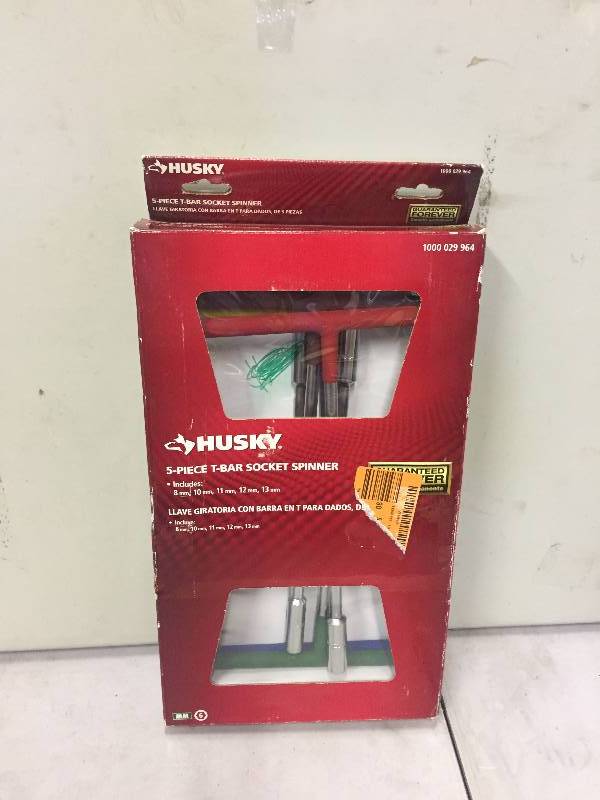 lot 88 image: Huky 5 pc T Bar Socket Spinner New