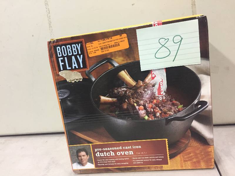 lot 89 image: Bobby flay Durtch Oven pre-seasoned