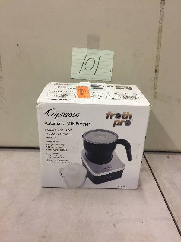 lot 101 image: Capresso frothPRO 202 Automatic Milk Frother Open Box