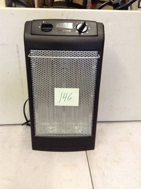 lot 146 image: 1500-Watt Infrared Dual Quartz Radiant Tower Heater  in like new working conditions