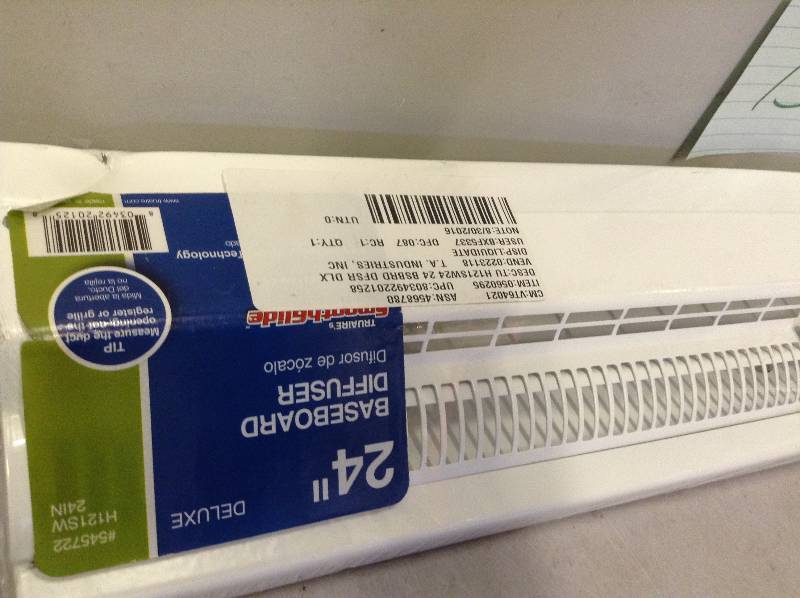 lot 151 image: TruAire 24 in. Baseboard Diffuser Deluxe open box