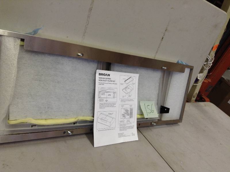 lot 156 image: Broan NDK35836SS Non-ducted Recirculation Kit for 9N Pro Hood Stainless open box