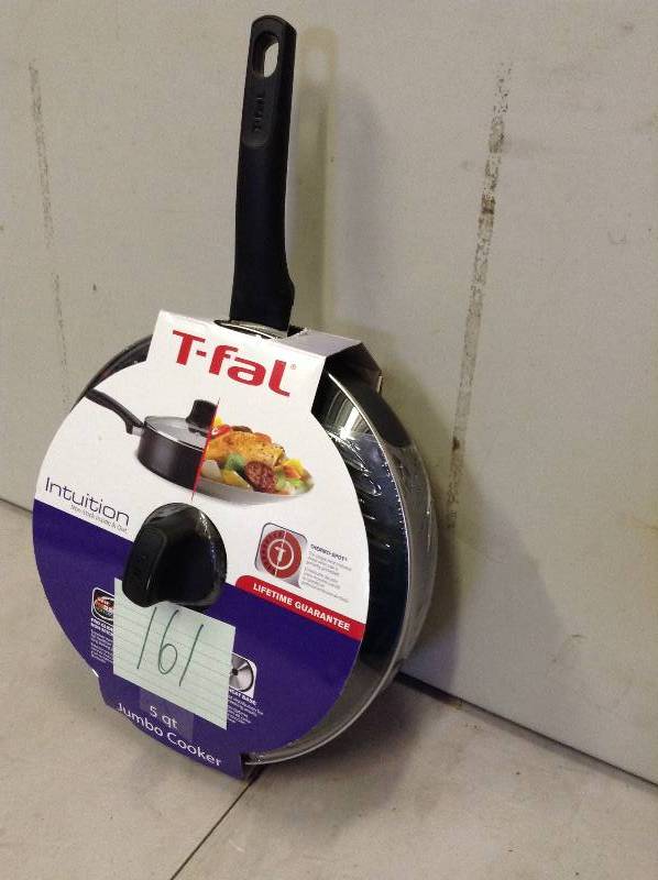 lot 161 image: T-Fal Culinaire 5 Qt. Covered Jumbo Cooker open box