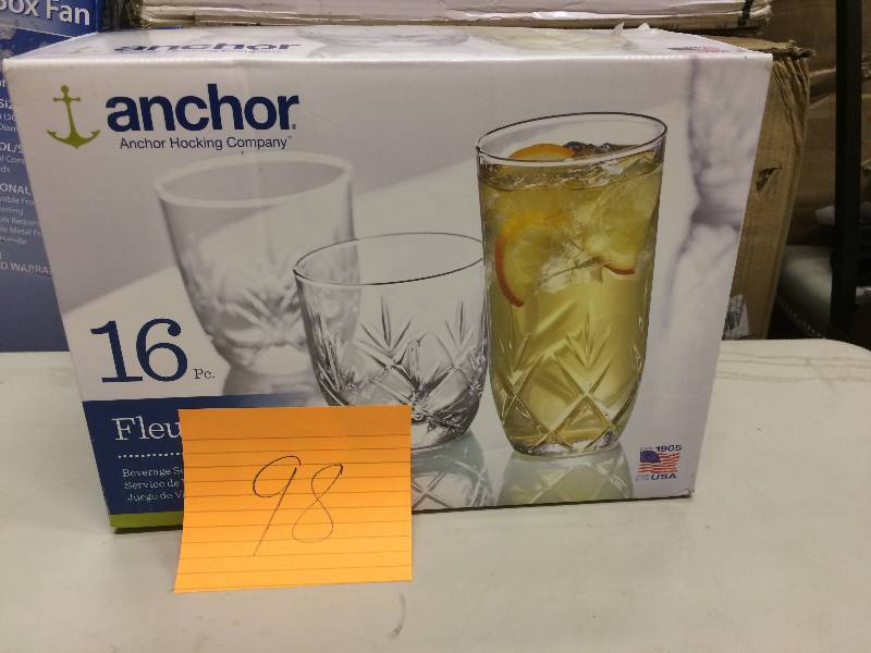 lot 98 image: Anchor 16 Pc Beverage set 16 pc