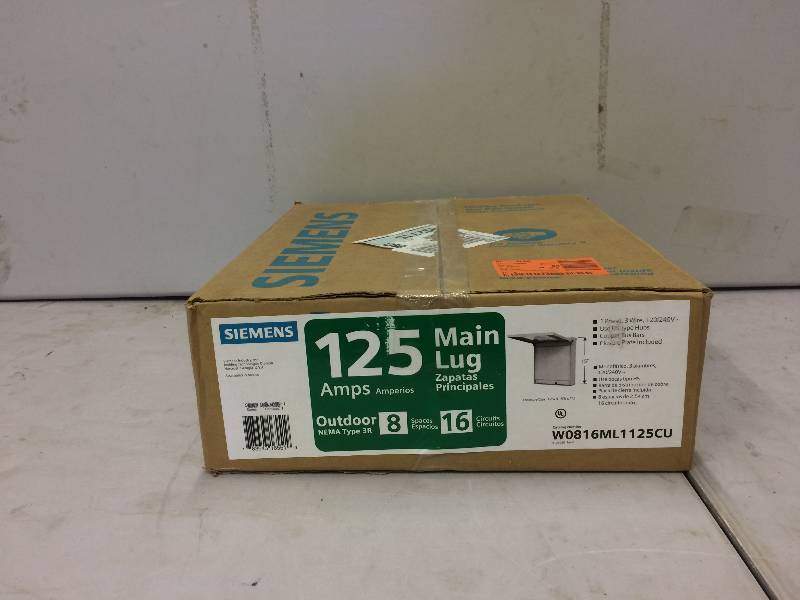 lot 135 image: Siemens Electrical Supplies EQ 125 Amp