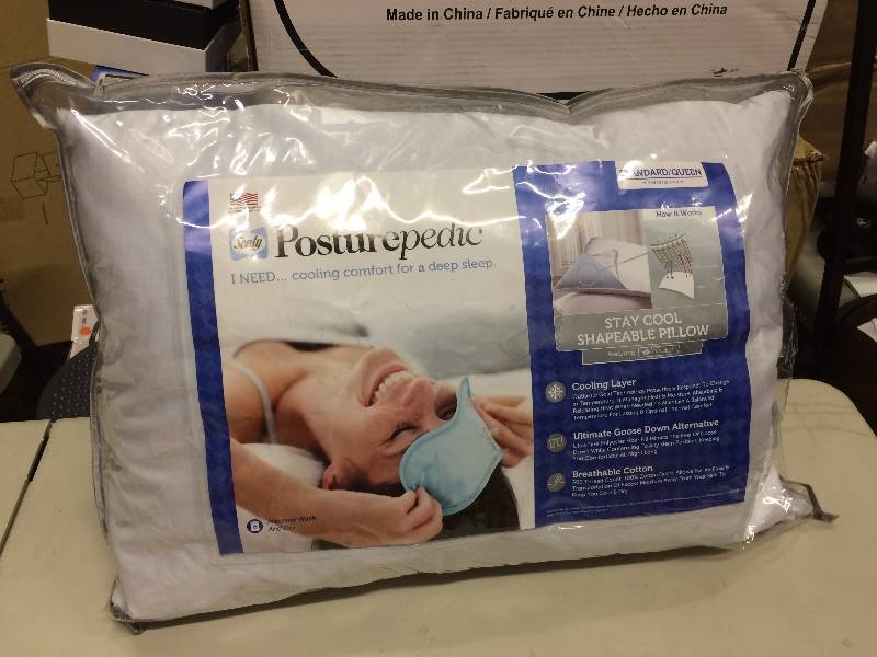 lot 99 image: Sealy Posturepedic stay cool shapeable pillow new