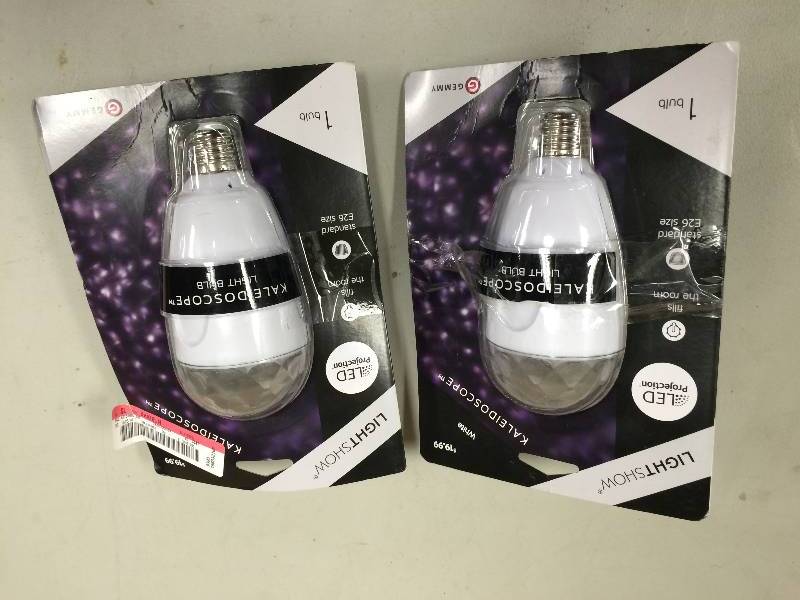 lot 4 image: Lot of 2 Kaleidoscope Bulbs