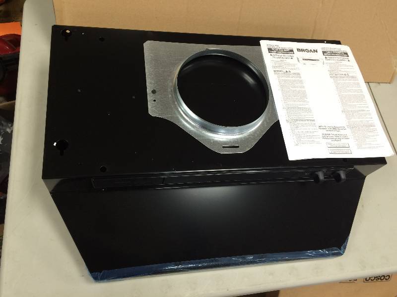 lot 12 image: Nutone Broan 46000 Series 30 in. Convertible Range Hood in BLACK COLOR OPEN BOX NEVER USED