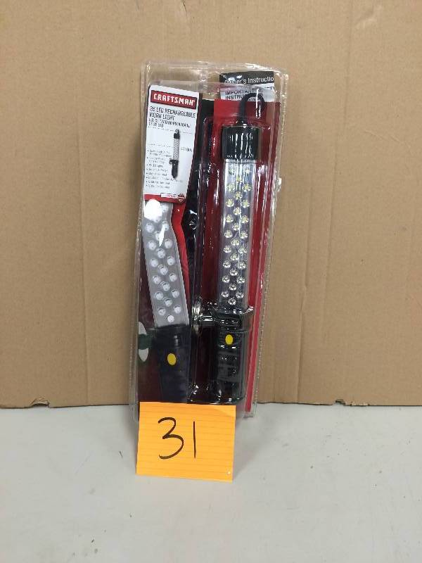 lot 31 image: Craftsman 35 LED Rechargeable work light