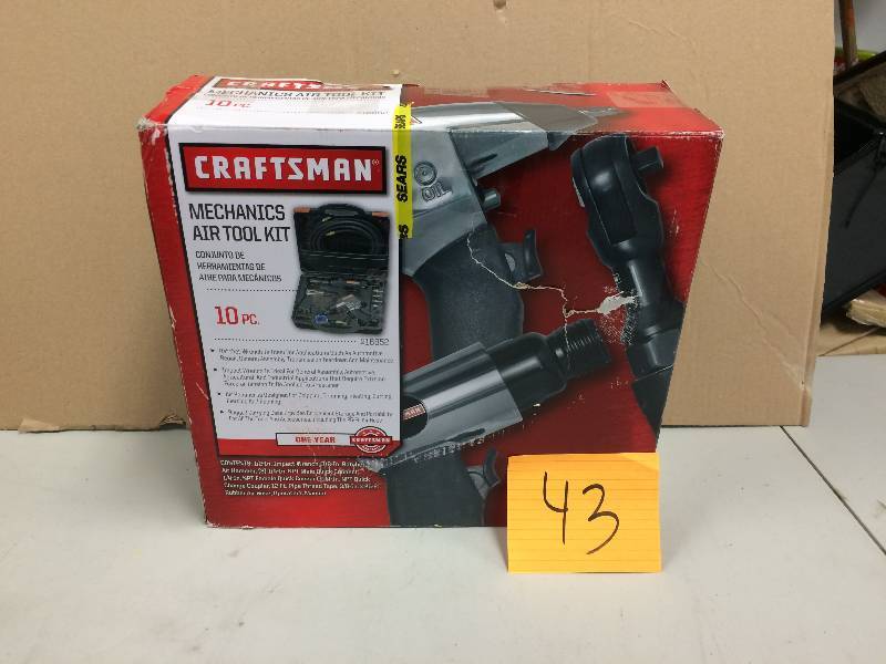 lot 43 image: Craftsman Mechanics Air Tool Kit 10 PC