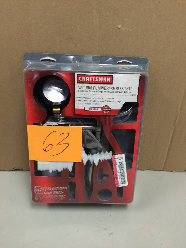 lot 63 image: Craftsman Vacuum PumpBreak bleed kit