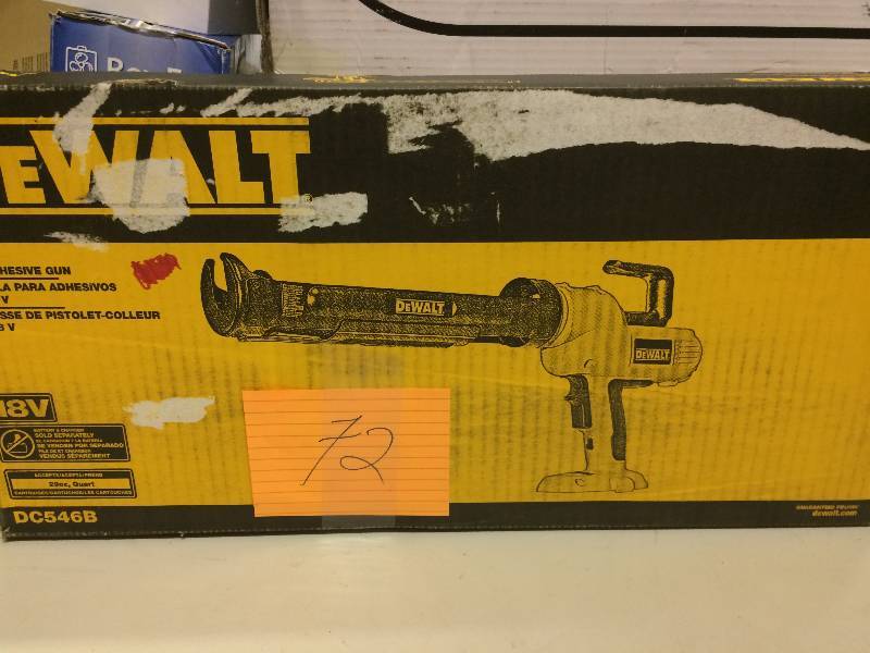 lot 72 image: Dewalt 18-Volt 29 oz. Cordless Adhesive Dispenser (Tool-Only)