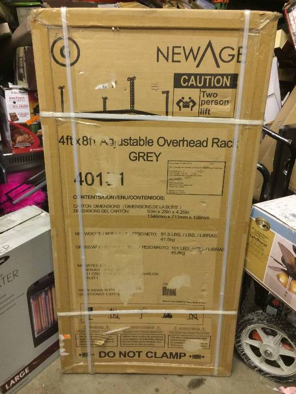 lot 79 image: NewAge Products Adjustable Ceiling Shelving Unit New