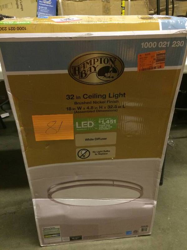 lot 81 image: Hampton Bay 32 in LED Ceiling Light