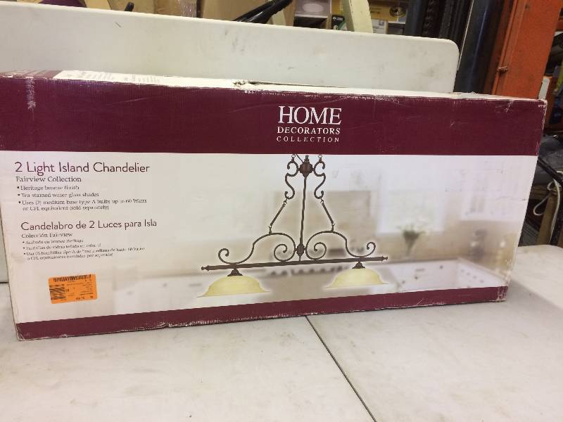 lot 124 image: Home Decorator 2 Light Island Chandelier